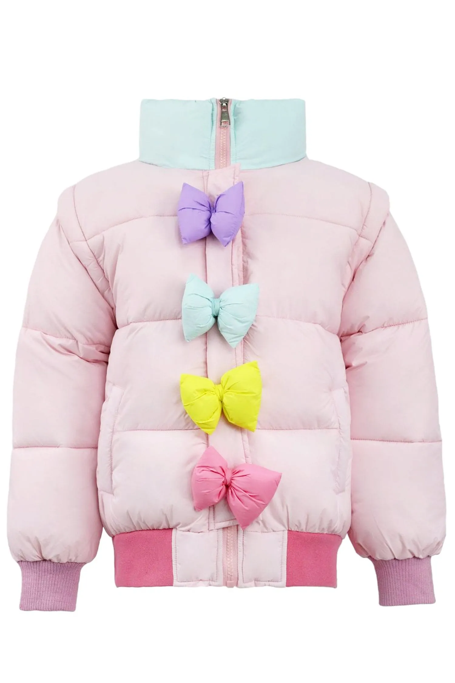 Rainbows Bows Puffer Jacket