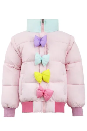 Rainbows Bows Puffer Jacket