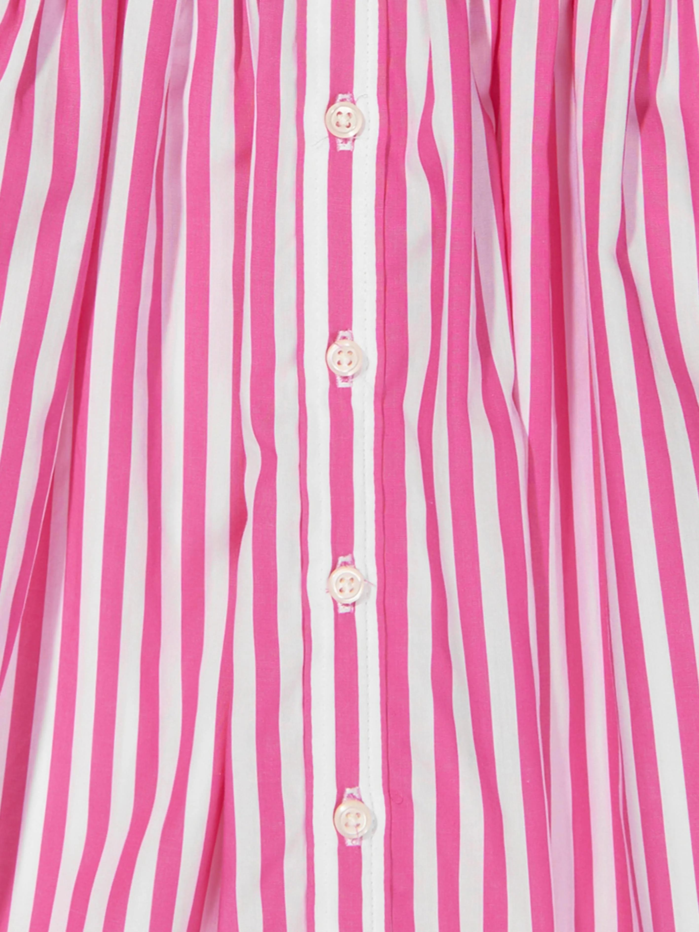 Ralph Lauren Girls Striped Shirt Dress in Pink