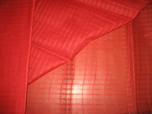Red color Cotton Organdy Plaids~Width 44&quot;