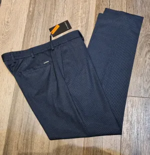 Roy Robson Slim Fit Navy Hounds tooth Jersey Pants