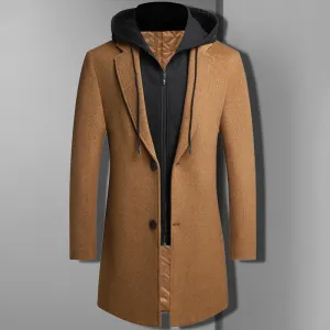 Samuel Sleek Wool Blend Overcoat