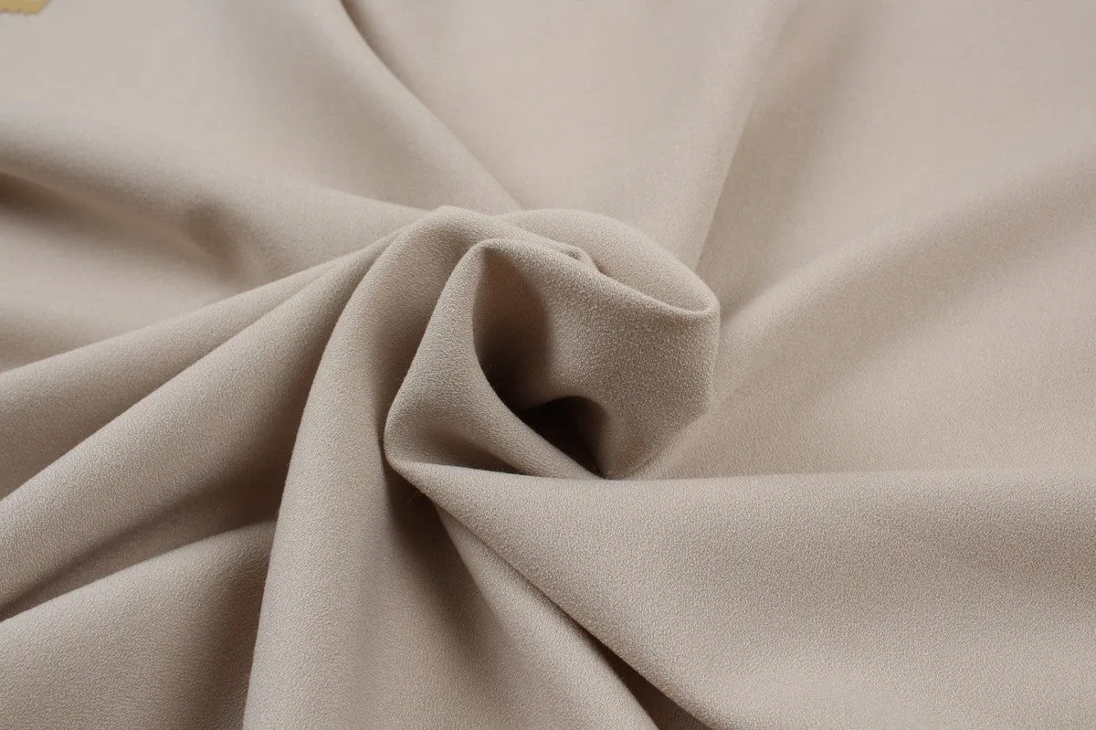 Stretch Polyester Crepe for Dresses and Blouses - Beige