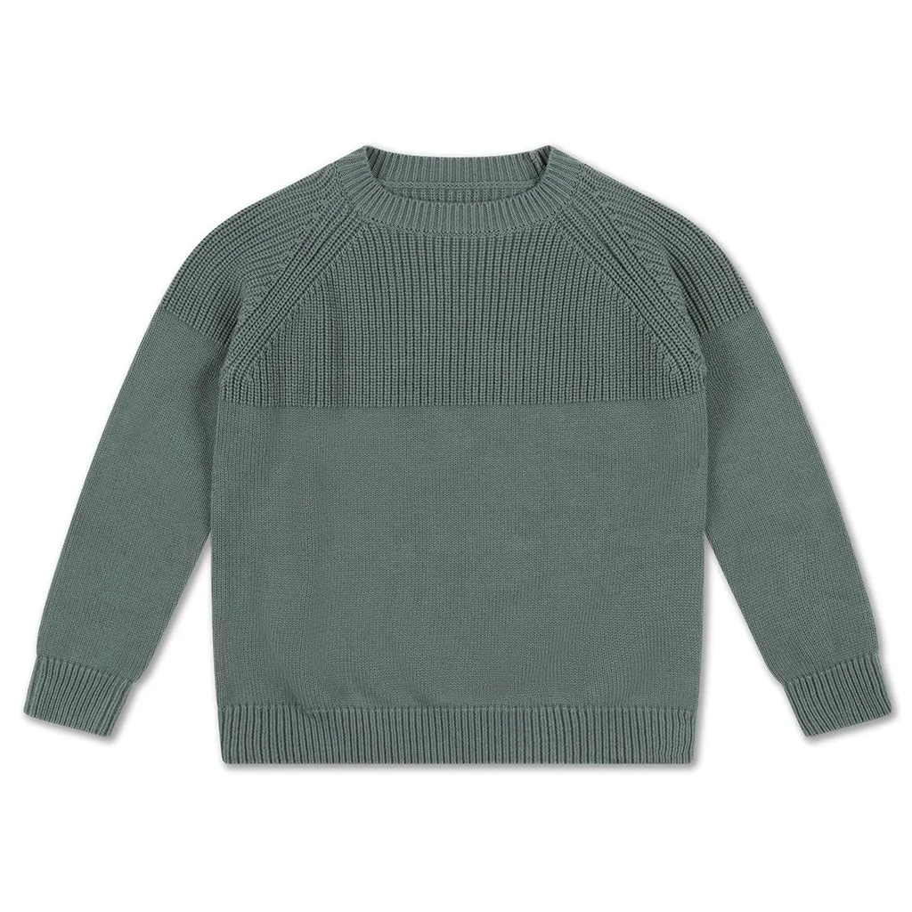Sweater Knit Dusty Ocean Blue
