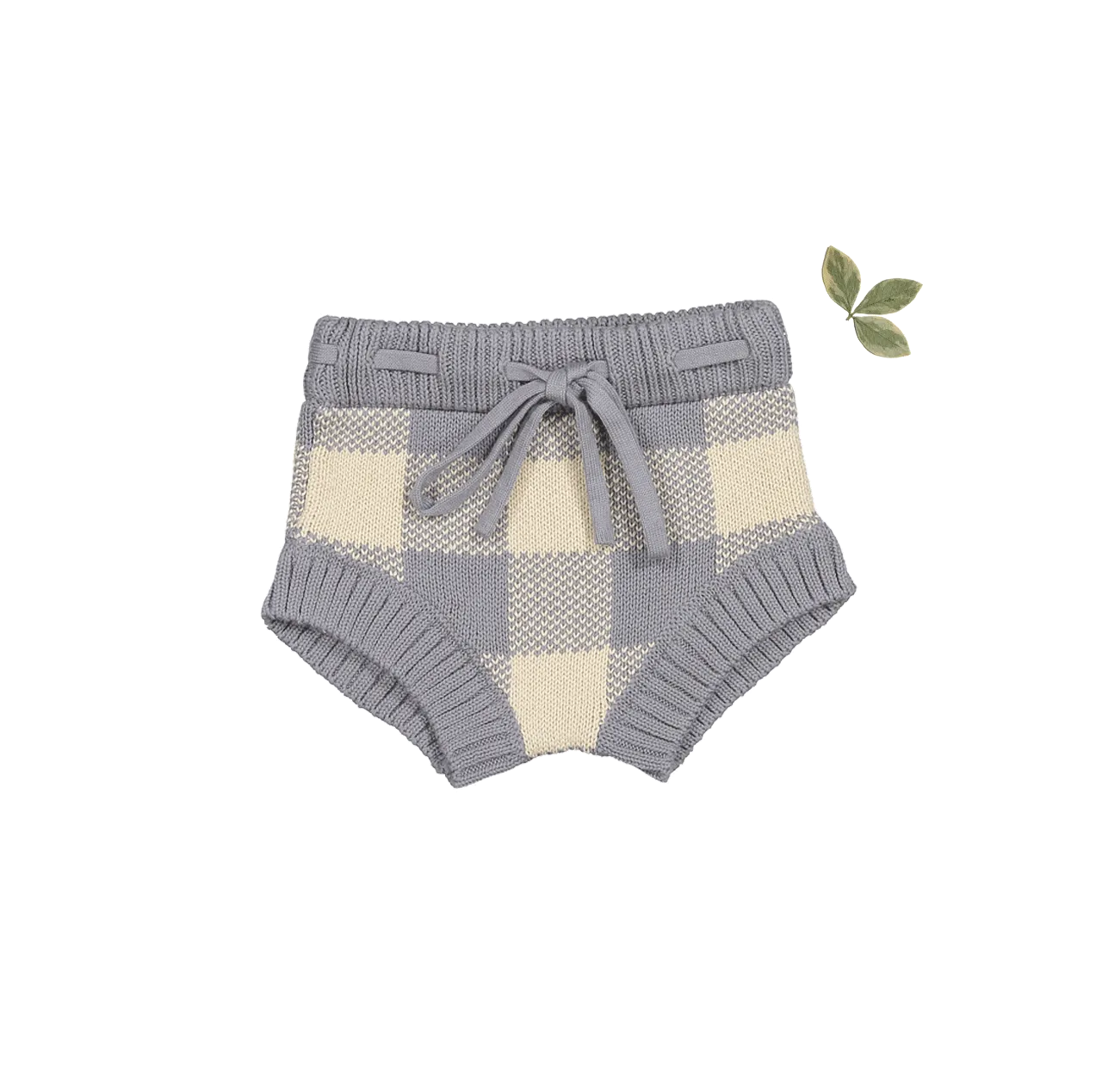 The Gingham Knit Bloomer - Slate