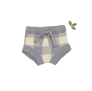 The Gingham Knit Bloomer - Slate