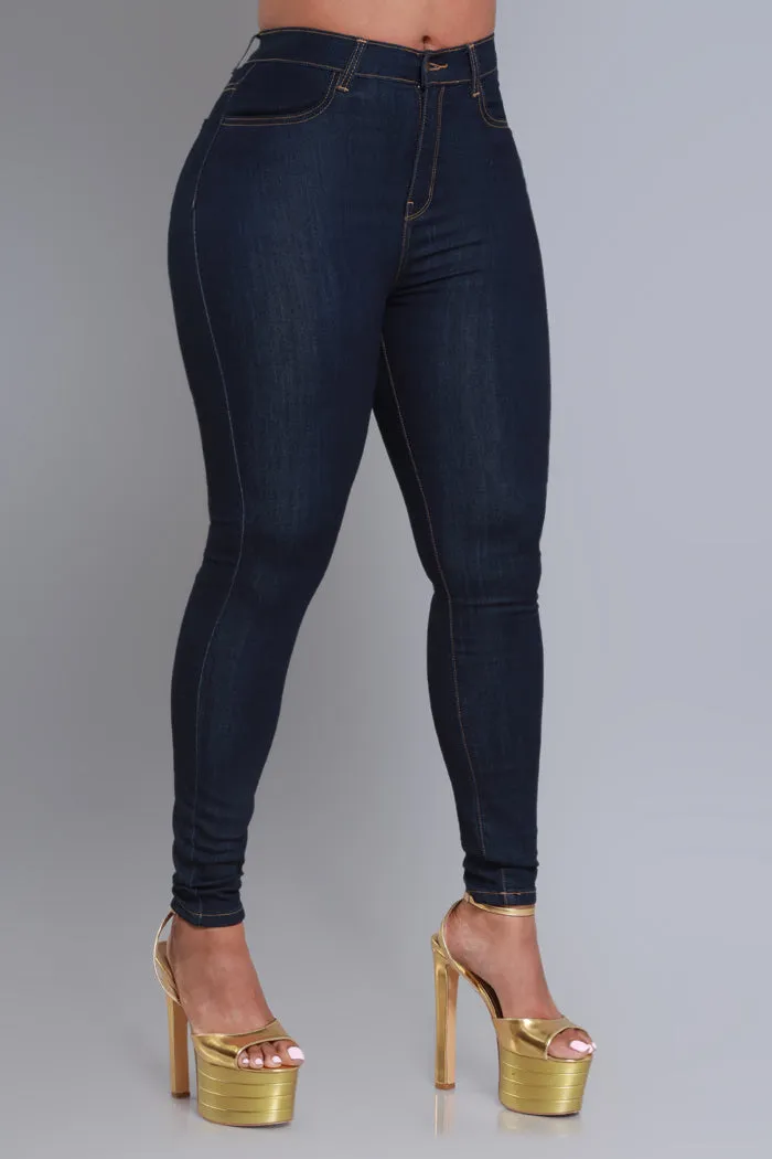 Top Spot High Rise Skinny Jeans - Dark Wash