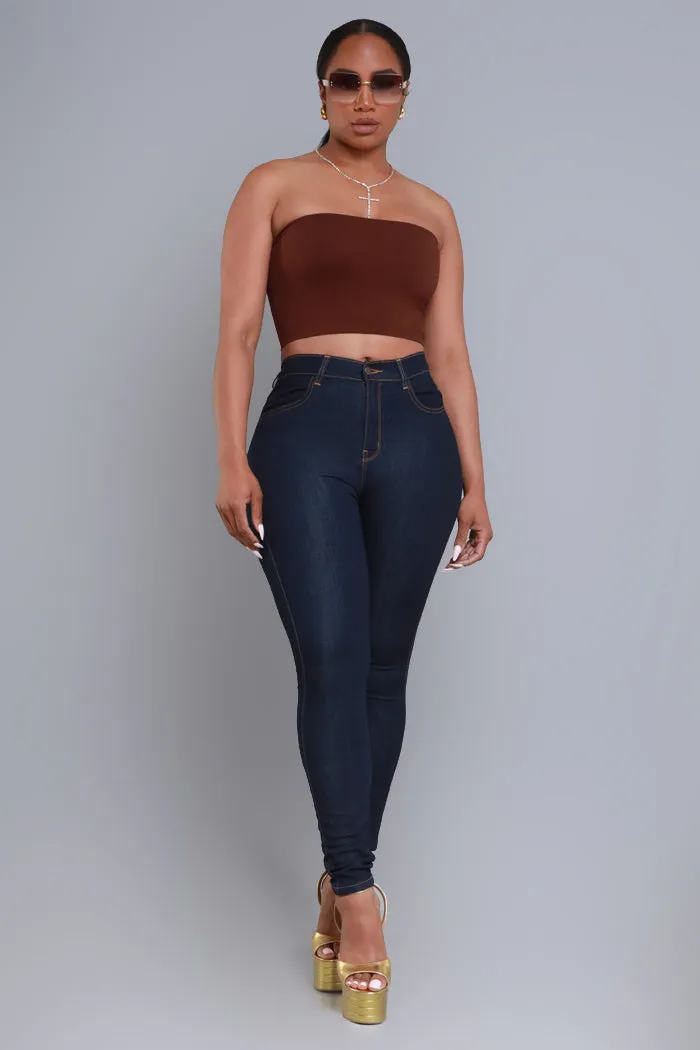 Top Spot High Rise Skinny Jeans - Dark Wash