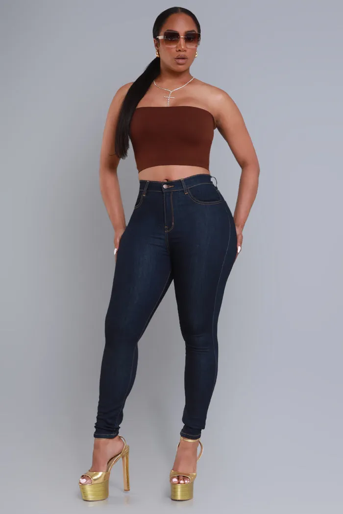 Top Spot High Rise Skinny Jeans - Dark Wash