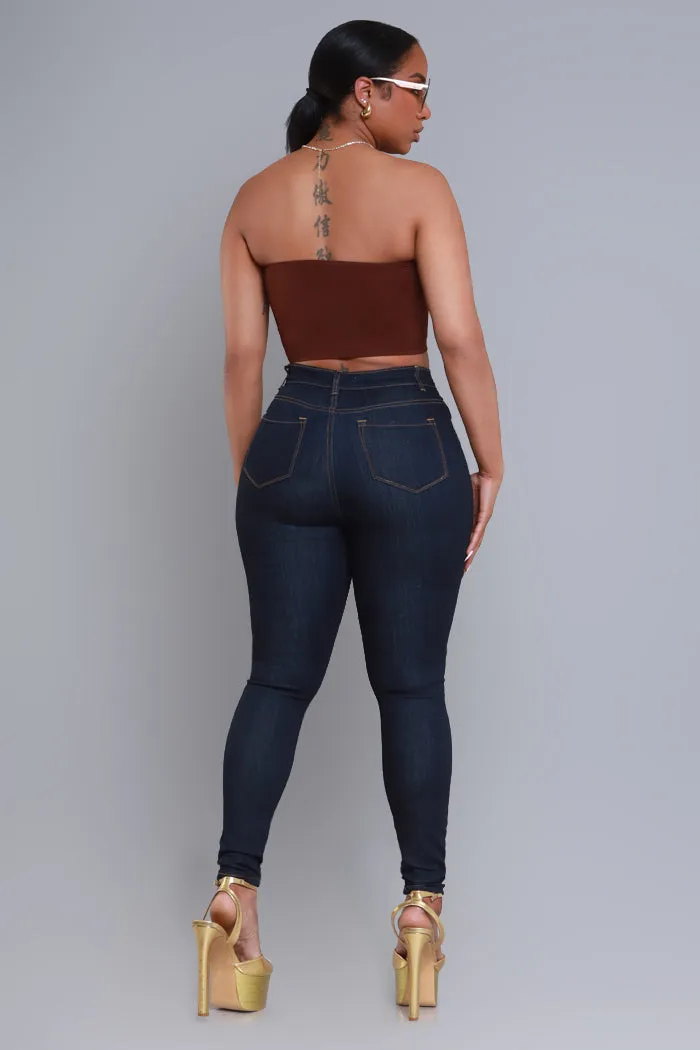 Top Spot High Rise Skinny Jeans - Dark Wash