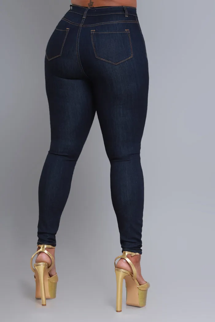 Top Spot High Rise Skinny Jeans - Dark Wash