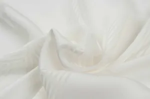 Viscose Silk Devoré Fabric - Ribbons Pattern - White