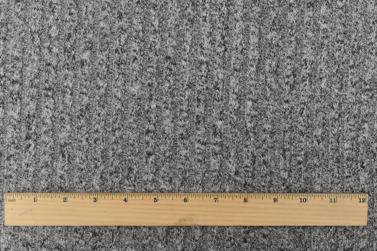 Winter Black-White Texture Stretch Rayon Brushed 7x4 Rib Knit Fabric