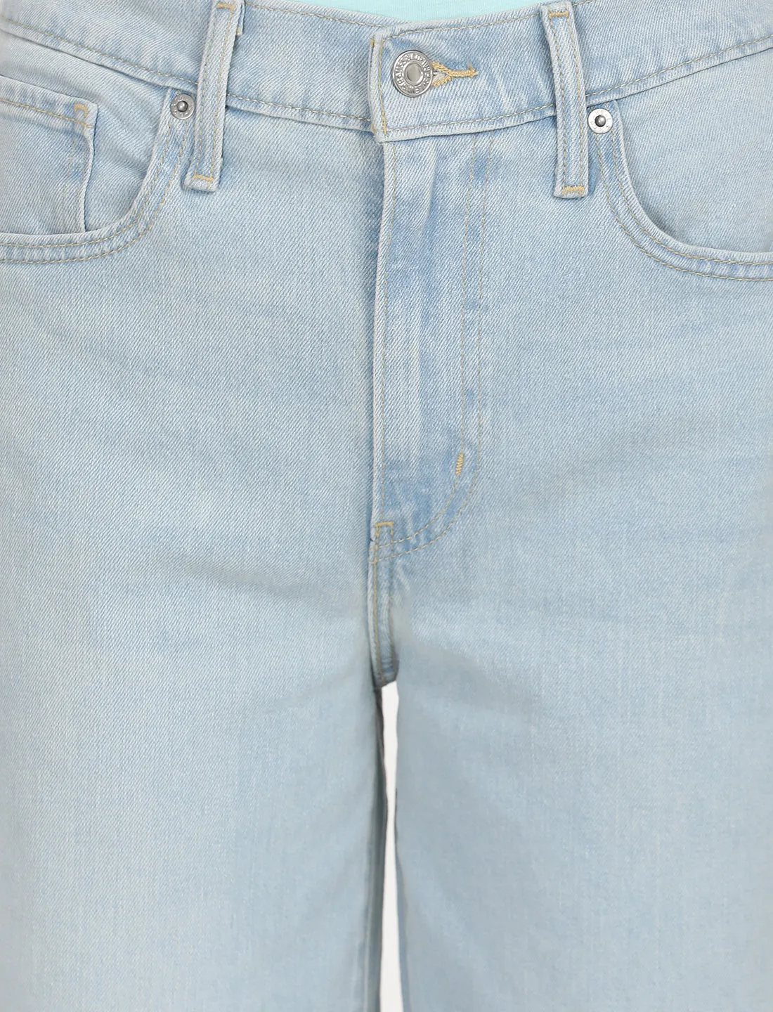 Women's High Rise Wide Leg Light Blue Jeans