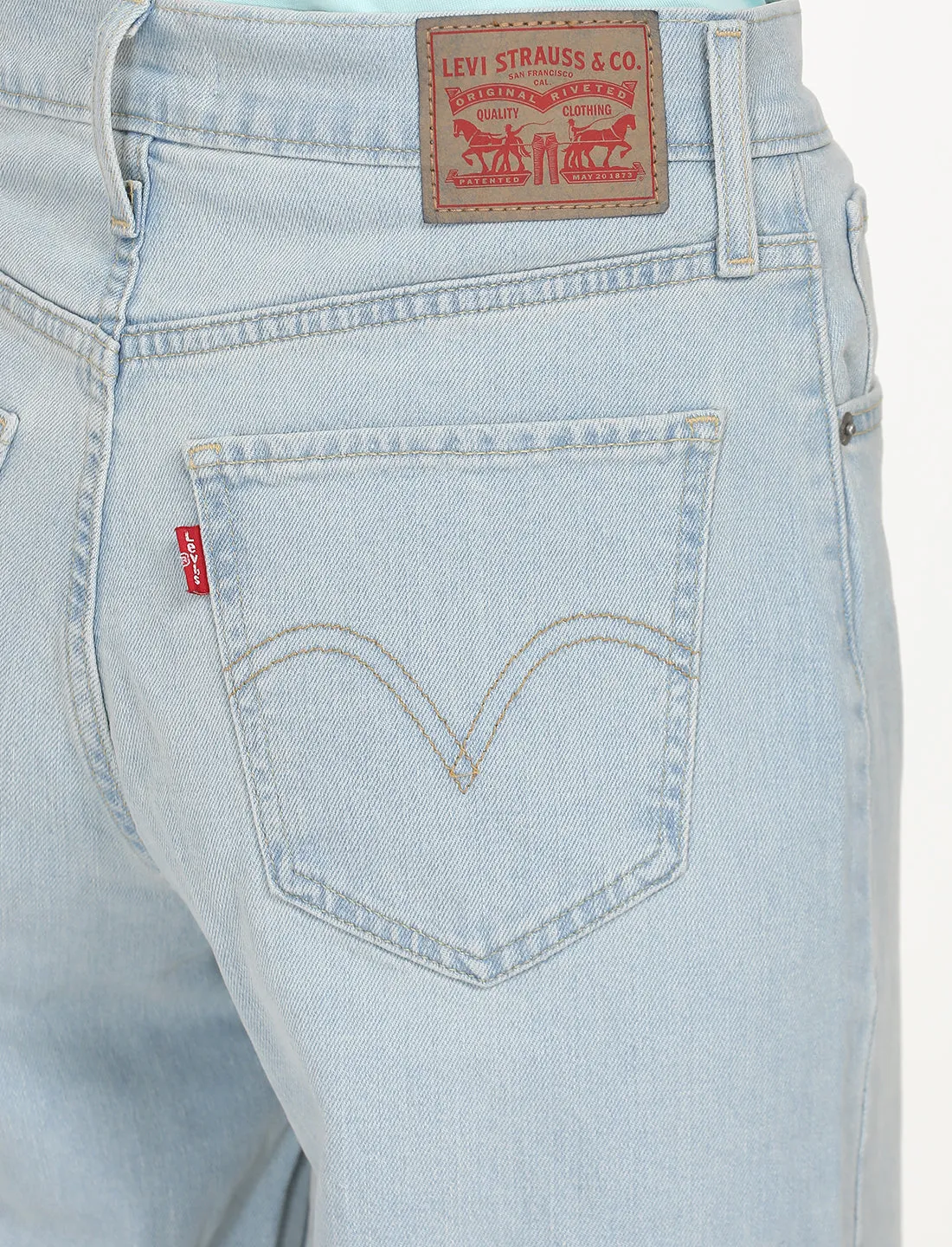 Women's High Rise Wide Leg Light Blue Jeans