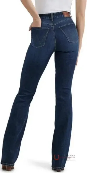 WOMENS WRANGLER BESPOKE BOOTCUT JEANS DARK WASH