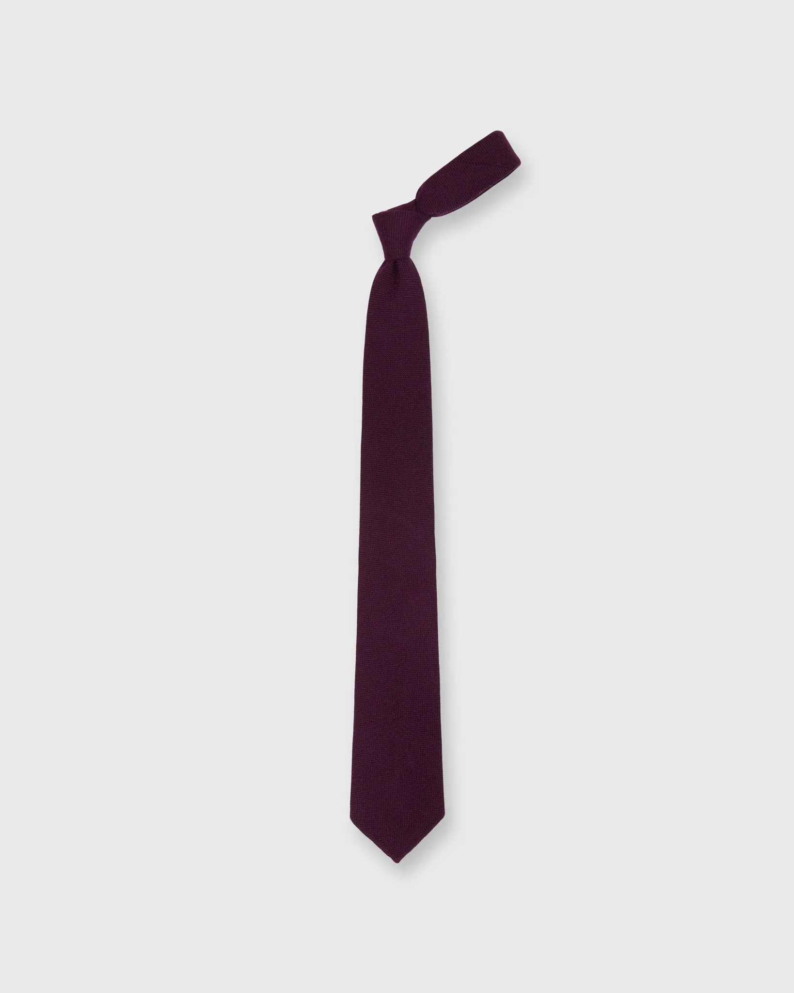 Wool Twill Tie in Merlot