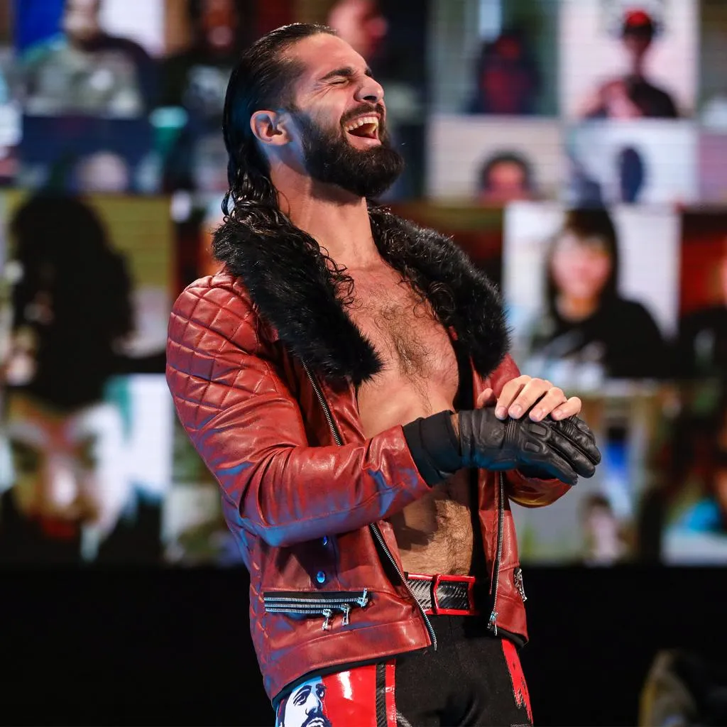WWE Seth Rollins Shearl Coller Black Leather Jacket